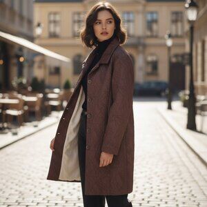 OPENING CEREMONY AREA Topper Peacoat Driving Jacket 10 L Textured Bamboo RARE